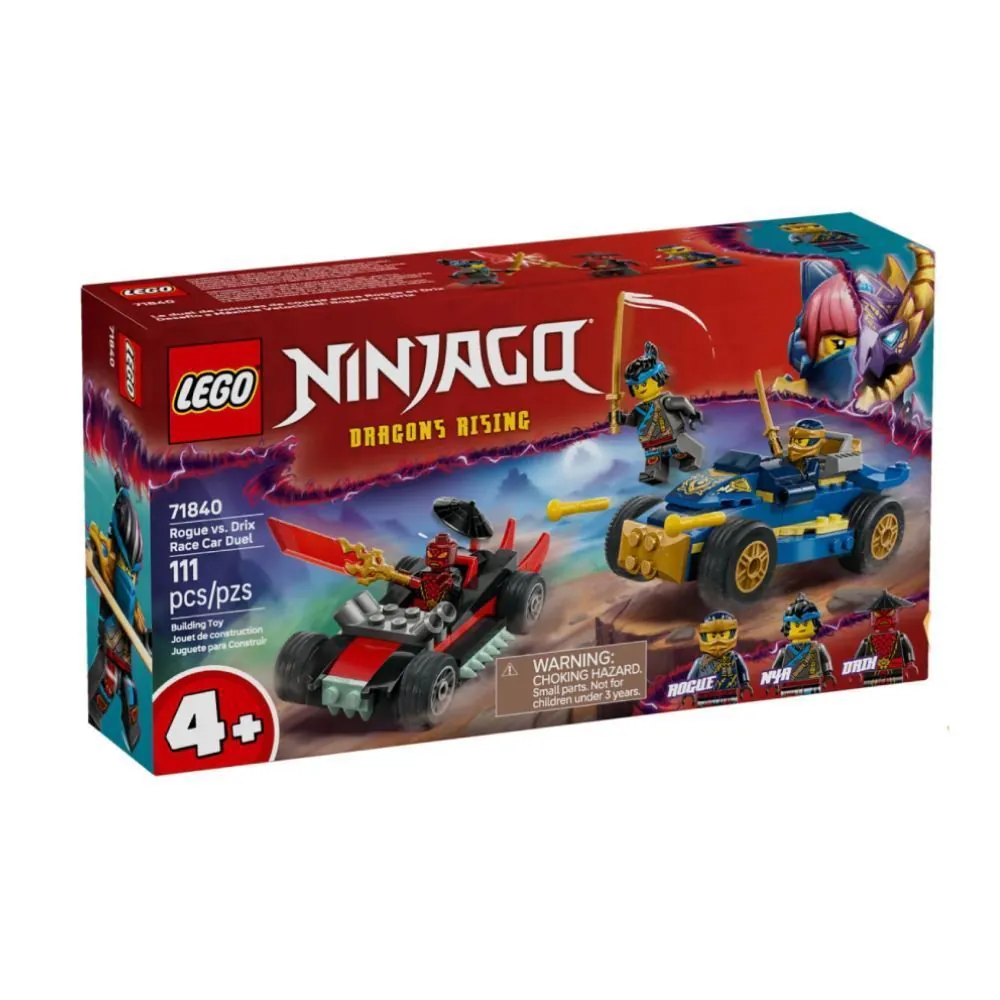 Lego Ninjago Duelo Carros de Corrida Rogue X Dricks - 71840
