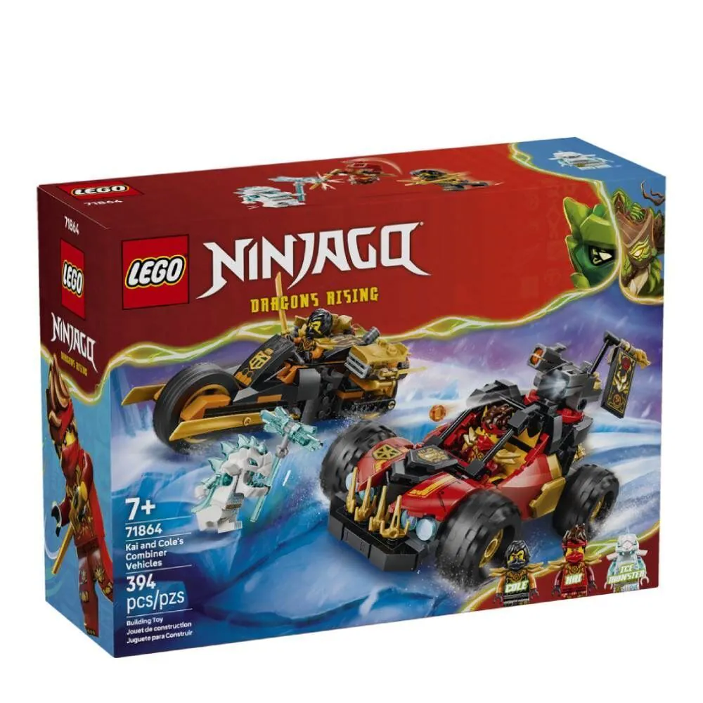 Lego Ninjago Veículos Combinadores de Kai e Cole - 394 peças