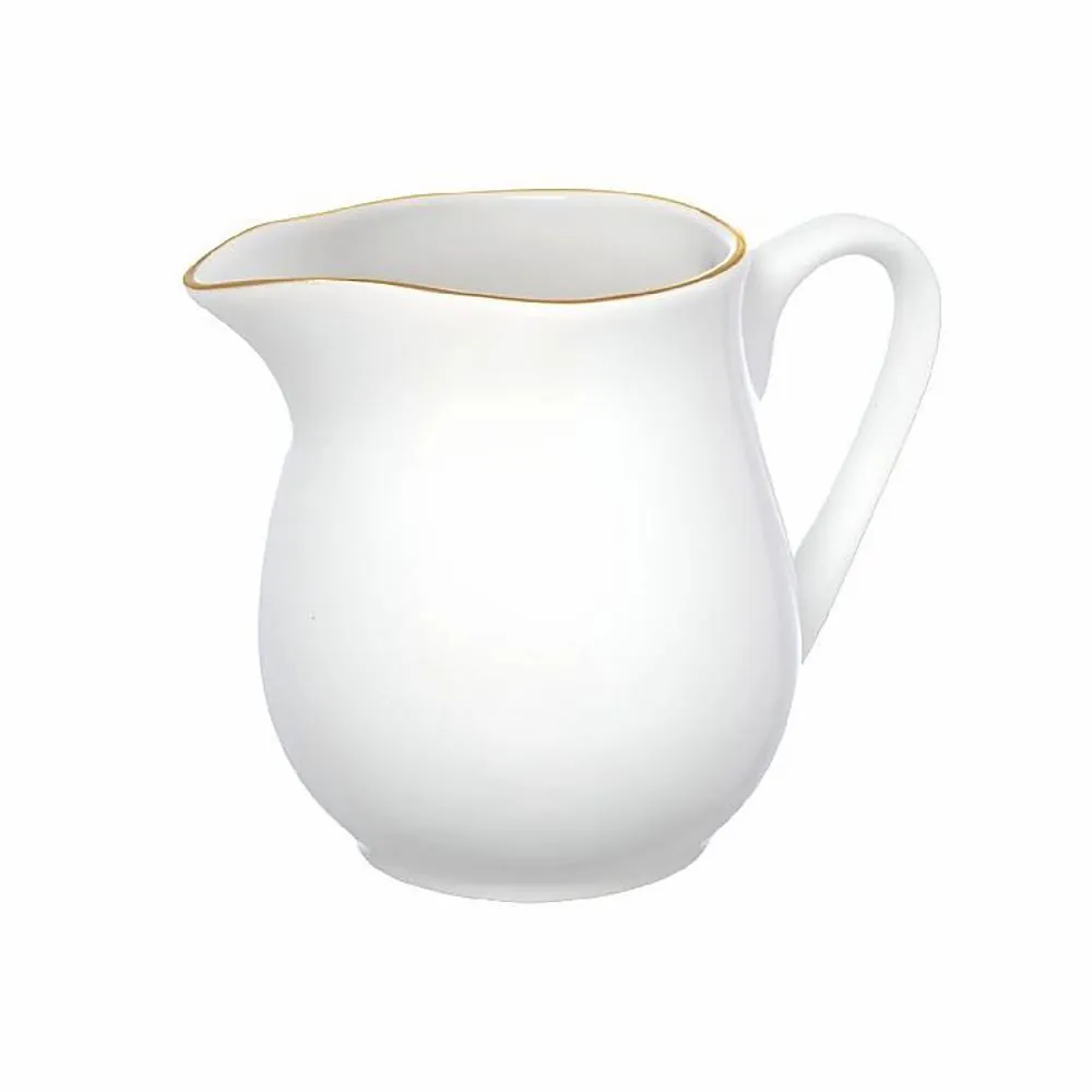 Leiteira de Porcelana Royal Filete Dourado Hauskraft - 300 Ml