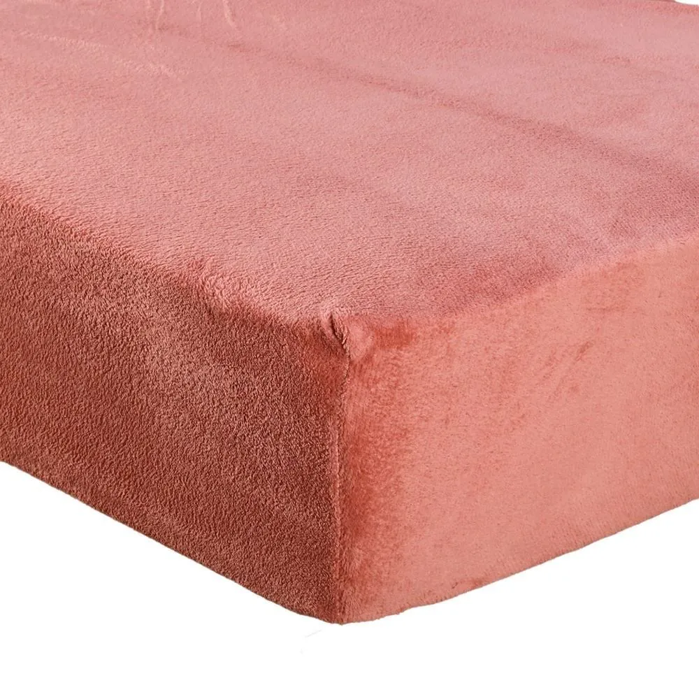 Lençol Avulso Casal com Elástico Plush - Argila
