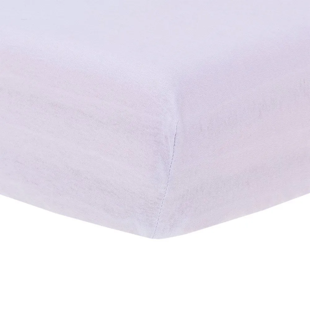 Lençol Avulso com Elástico para Berço Malha Yoyo Baby - Branco