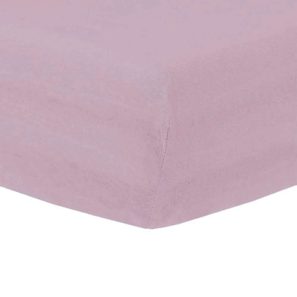 Lençol Avulso com Elástico para Berço Malha Yoyo Baby - Rosa Rose