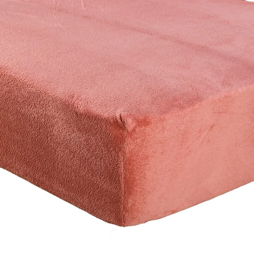 Lençol Avulso King com Elástico Plush - Argila