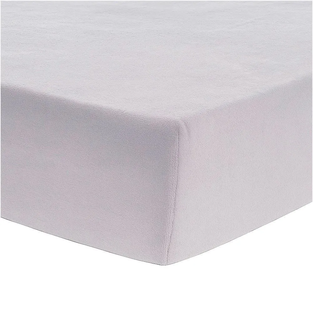 Lençol Solteiro Avulso com Elástico Plush - Cinza Lunar