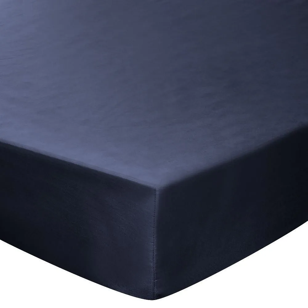 Lençol Casal Microfibra Liso - Azul Marinho