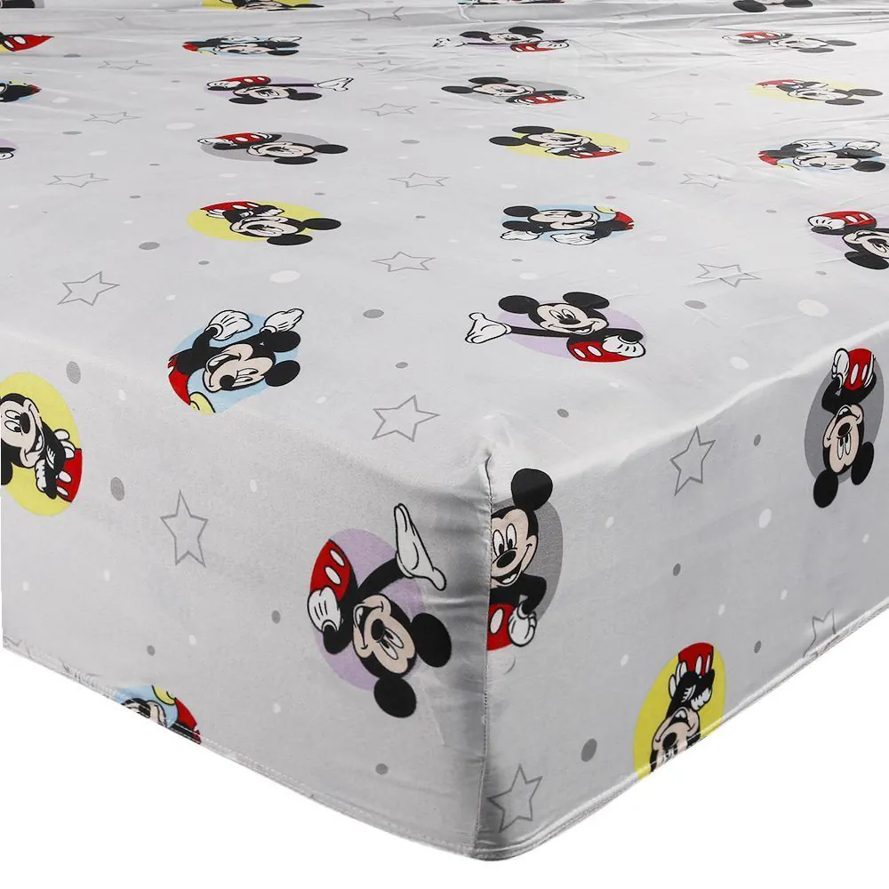 Lençol de Casal Infantil com Elástico Disney by Hedrons - Mickey