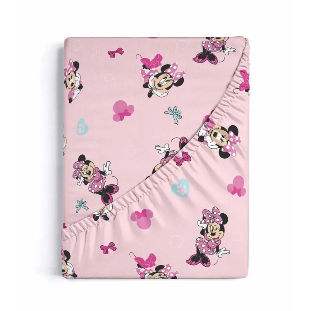 Lençol Infantil Solteiro com Elástico Disney by Hedrons - Minnie Fresh Rotativo