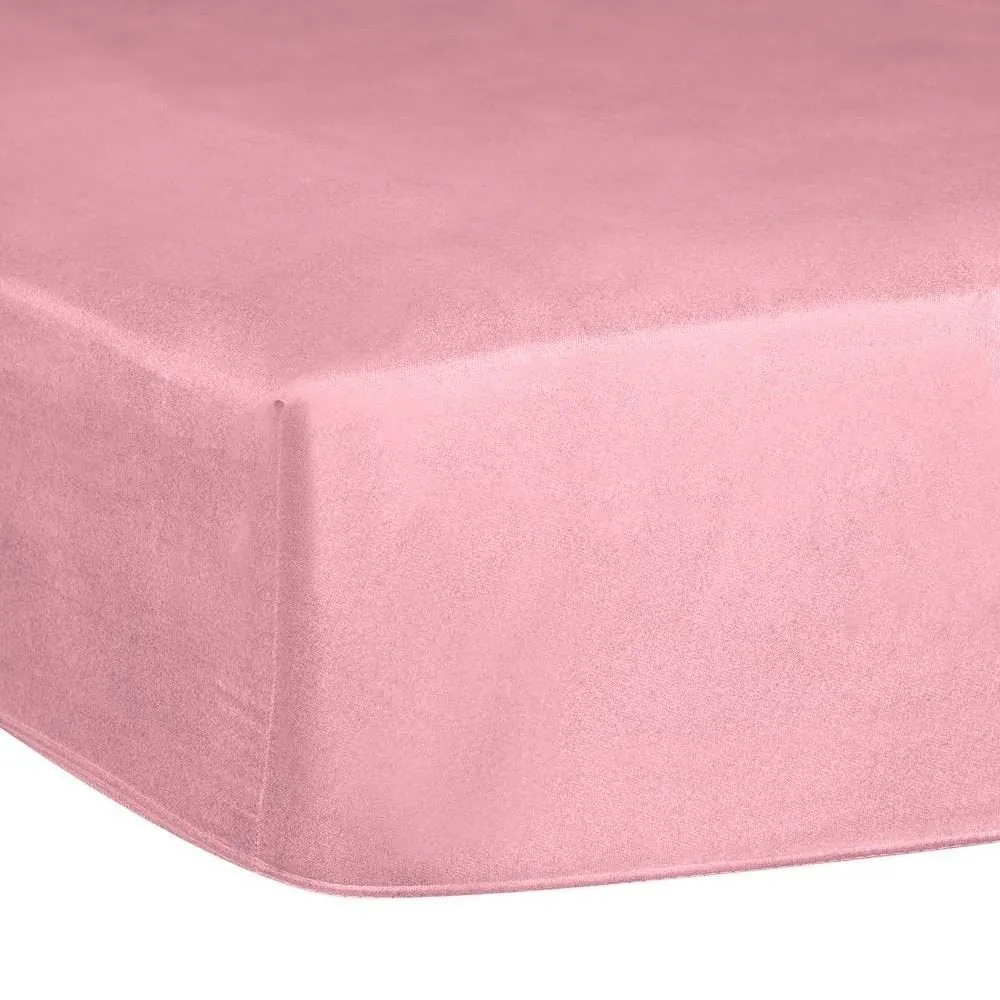 Lençol Avulso Solteiro com Elástico Microfibra 1 Peça - Rosa