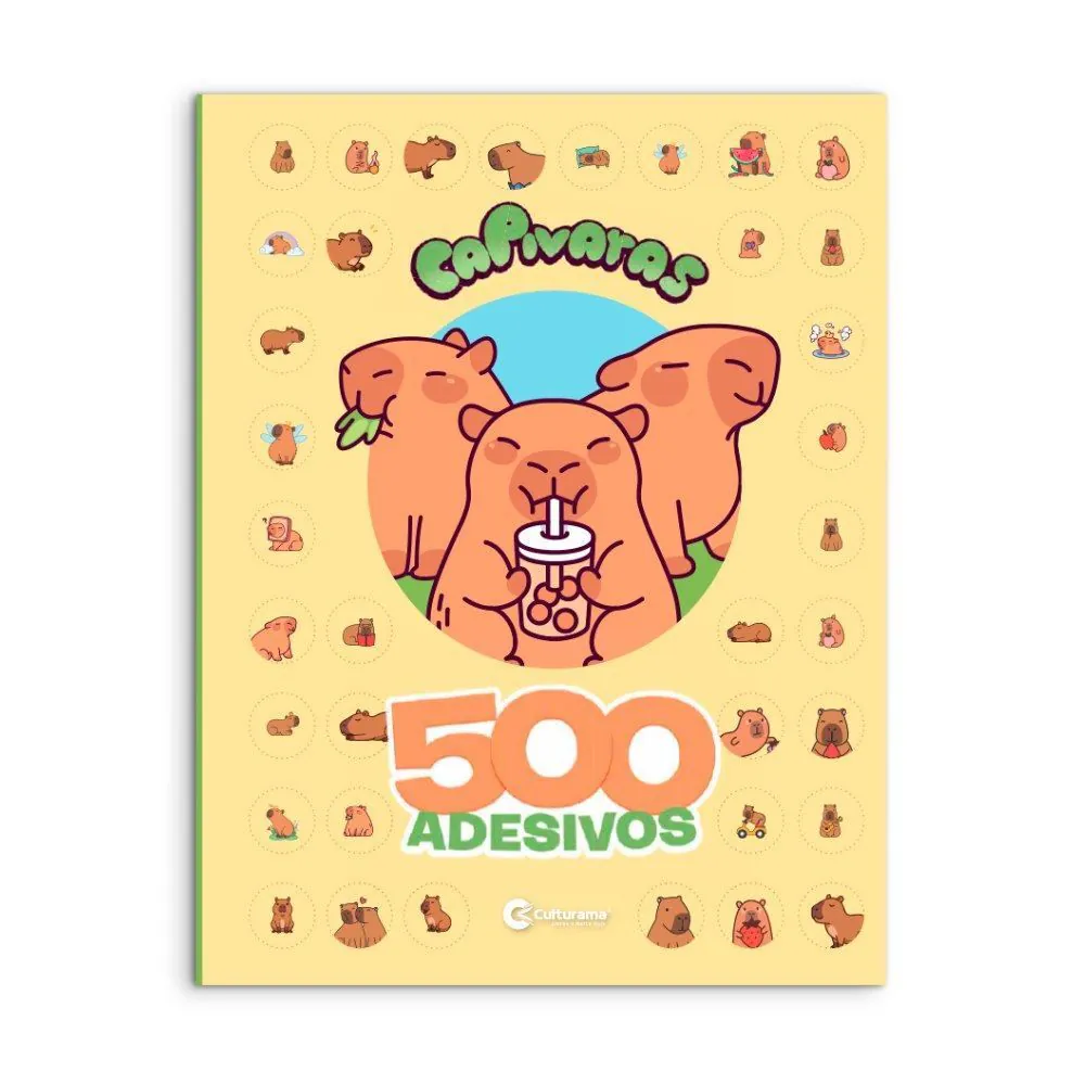 Livro 500 Adesivos Capivaras Culturama - Diversão
