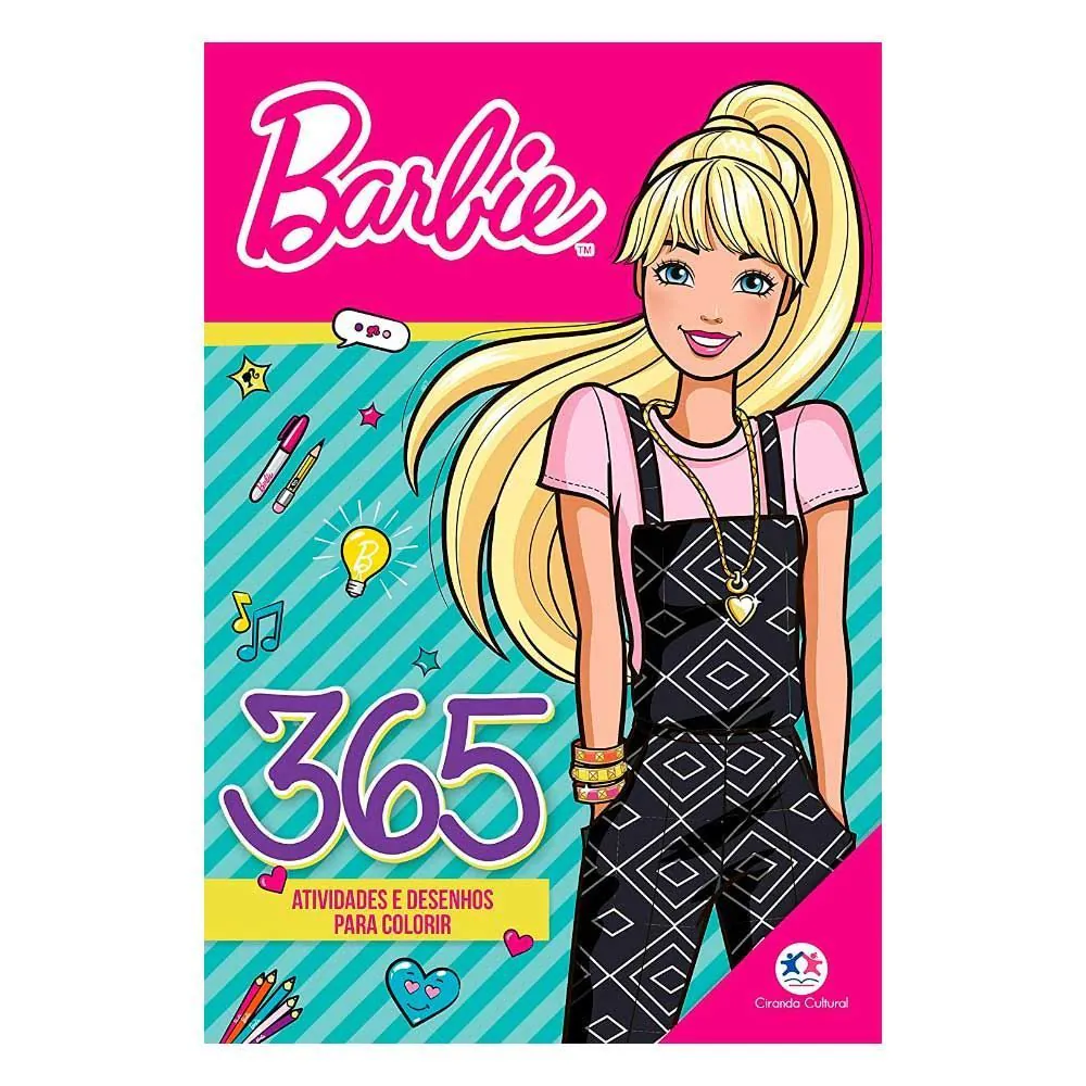 Livro Barbie 365 Atividades e Desenhos para Colorir Ciranda Cultural - 9788538089759
