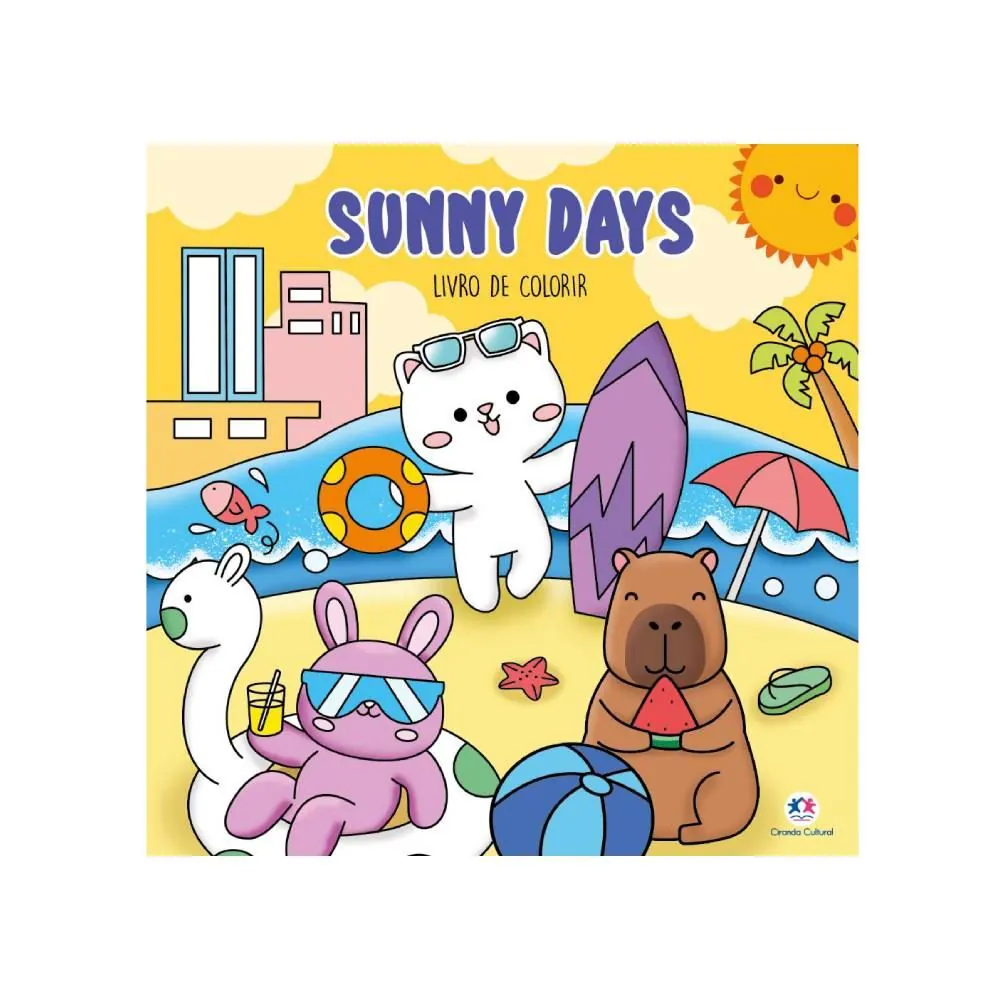 Livro de Colorir Cozy Sunny Days Ciranda Cultural - Dias Ensolarados