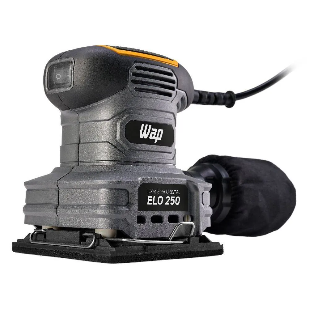 Lixadeira Orbital Wap Elo 250 com Coletor de Pó 240ml 250W