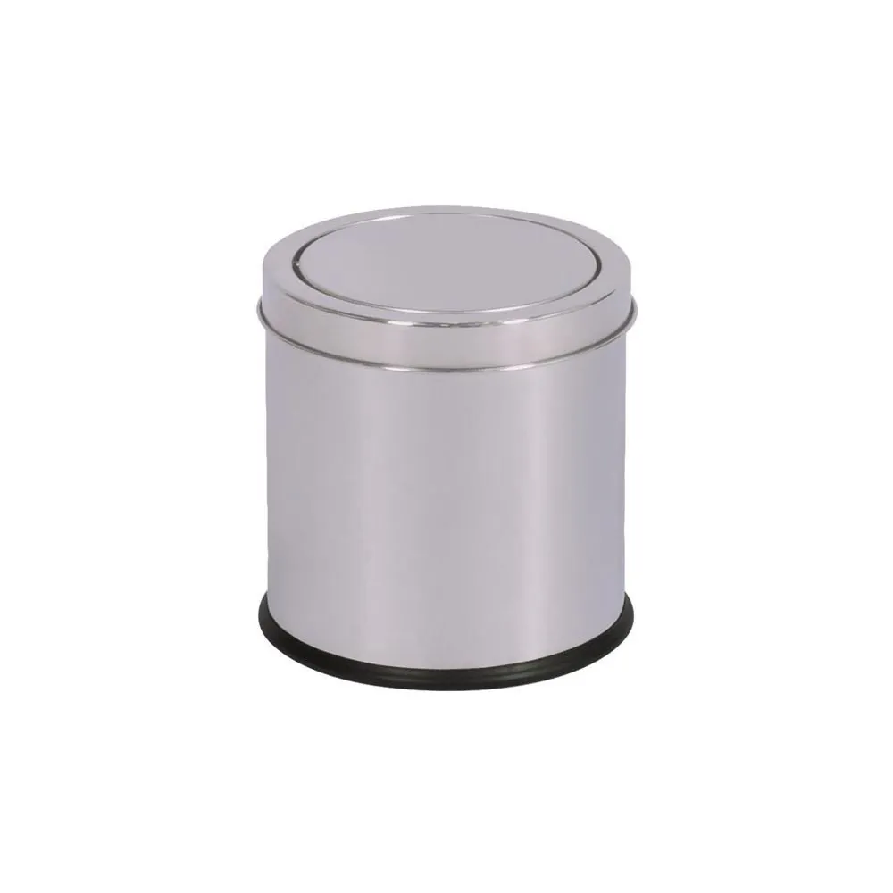Lixeira Basculante Redonda Inox Mor - 3 Litros