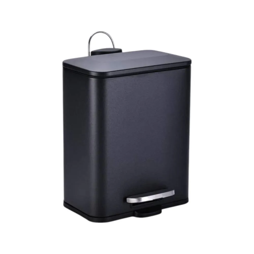 Lixeira com Pedal Inox 5 Litros Mallana - Preto