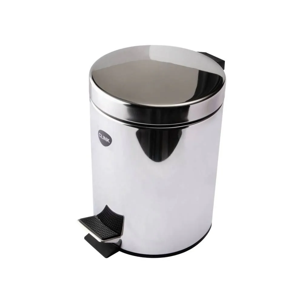 Lixeira com Pedal Inox Clink 5 Litros - Inox