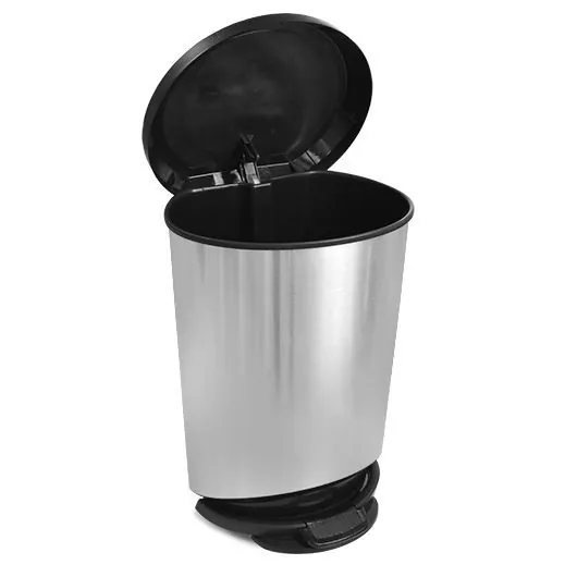Lixeira com Pedal Label 20 Litros Arqplast - Aço Inox