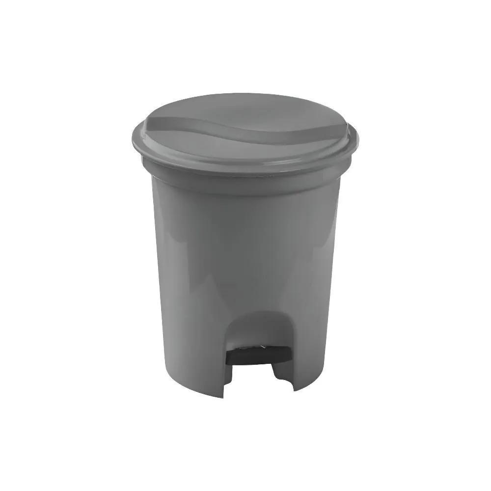 Lixeira com Pedal Plasvale 13 Litros - Cinza