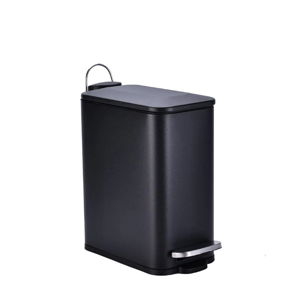Lixeira com Pedal Vertical Kaybee 5 Litros - Preto
