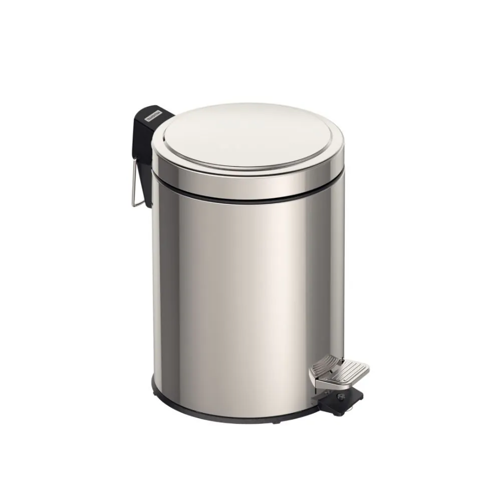 Lixeira com Tampa e Pedal Brasil Tramontina 3 Litros - Aço Inox
