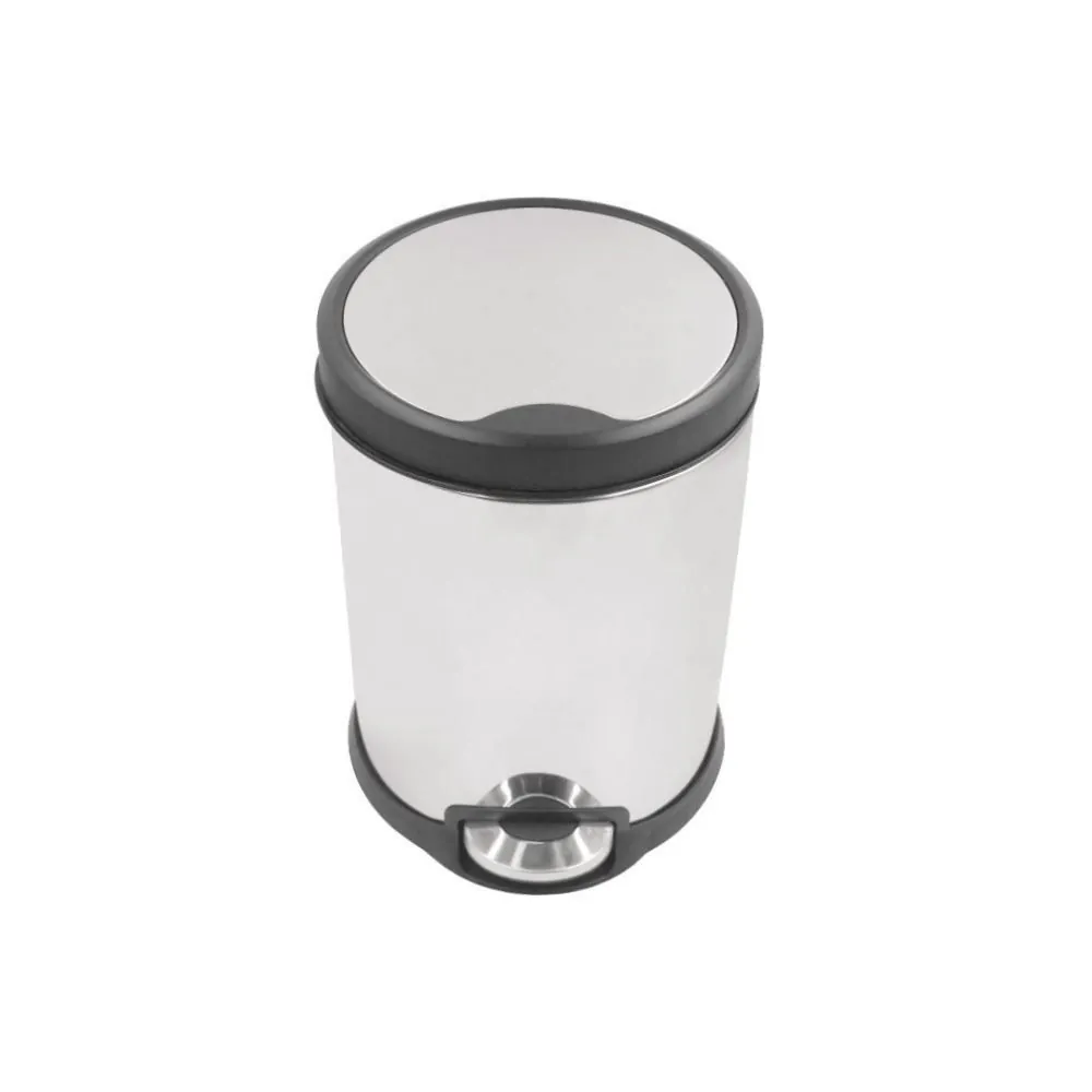 Lixeira com Tampa Siliconada 5 Litros - Aço Inox