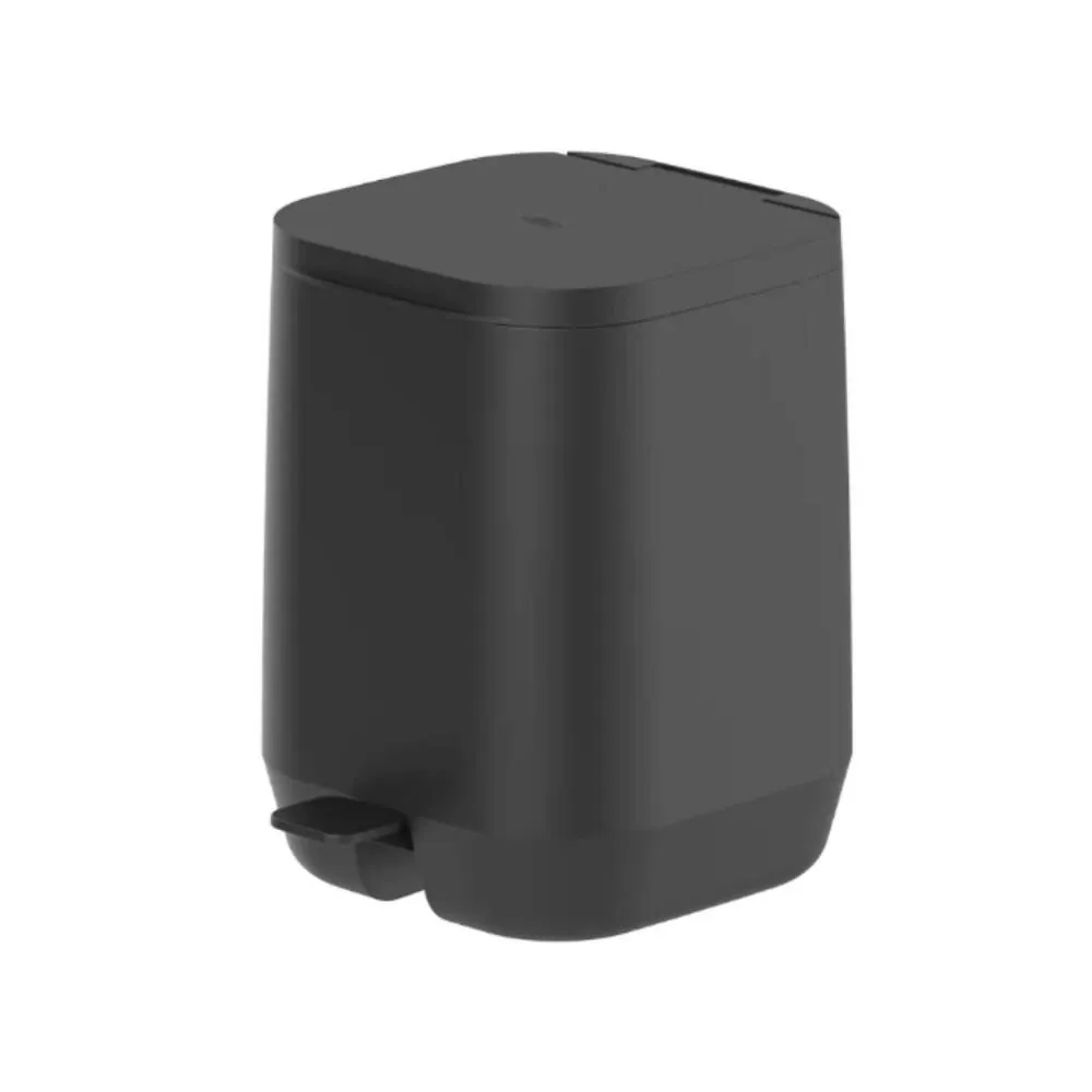 Lixeira de Pedal Aura 6 Litros Ou - Preto