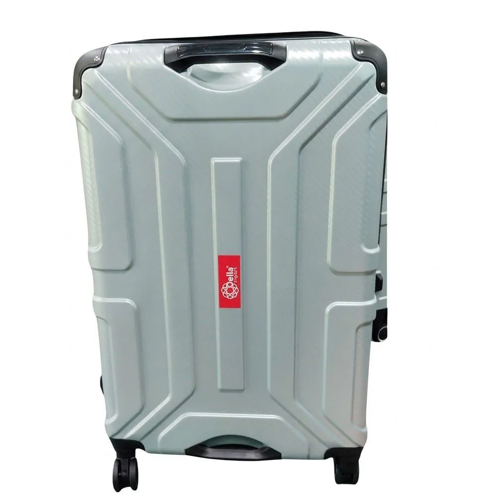 Mala de Bordo Abs 360° 10Kg Della Import - Prata