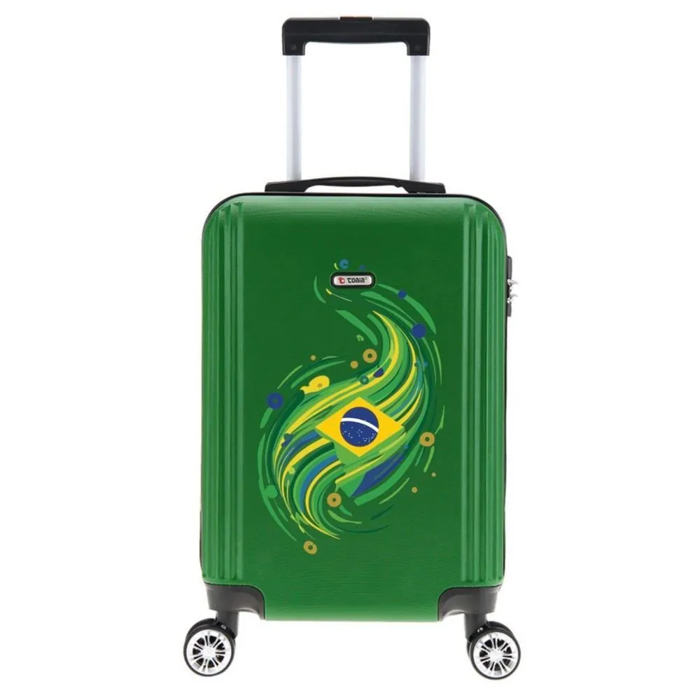Mala de Bordo Tonin Verde Abs 360° Expansível - Bandeira