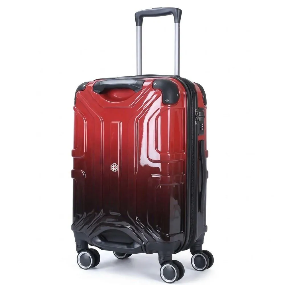 Mala de Viagem Média Ml-300 Abs 360° Della Import - Vermelho Degradê