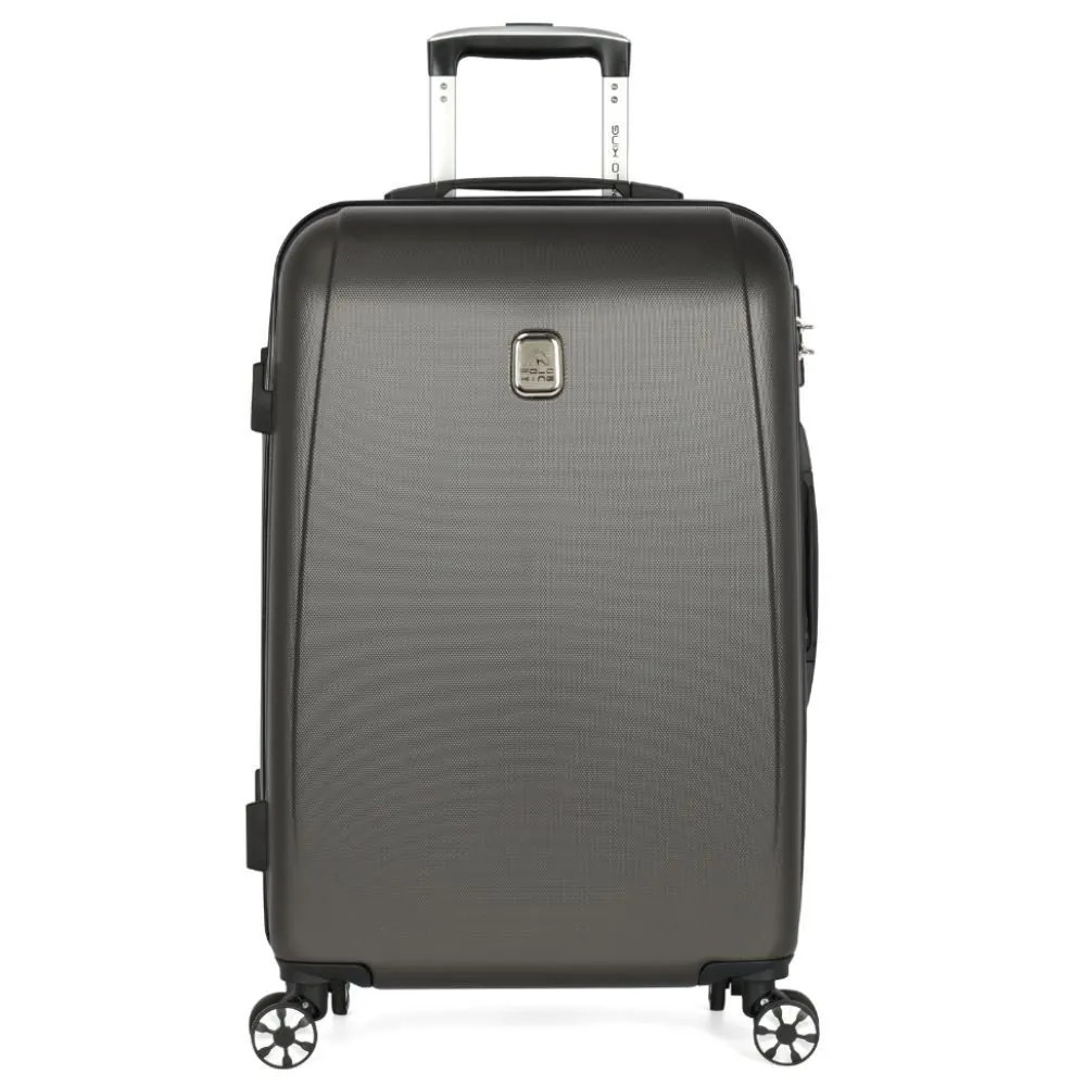 Mala de Bordo Abs 360° Geneva 10Kg Polo King - Grafite