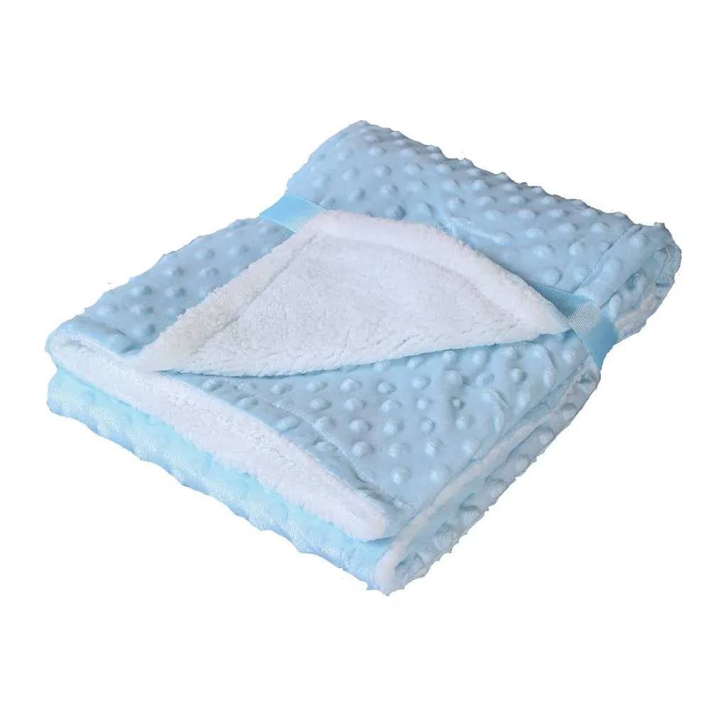Manta Cobertor para Bebê Popcorn 75X100 Cm Camesa - Azul