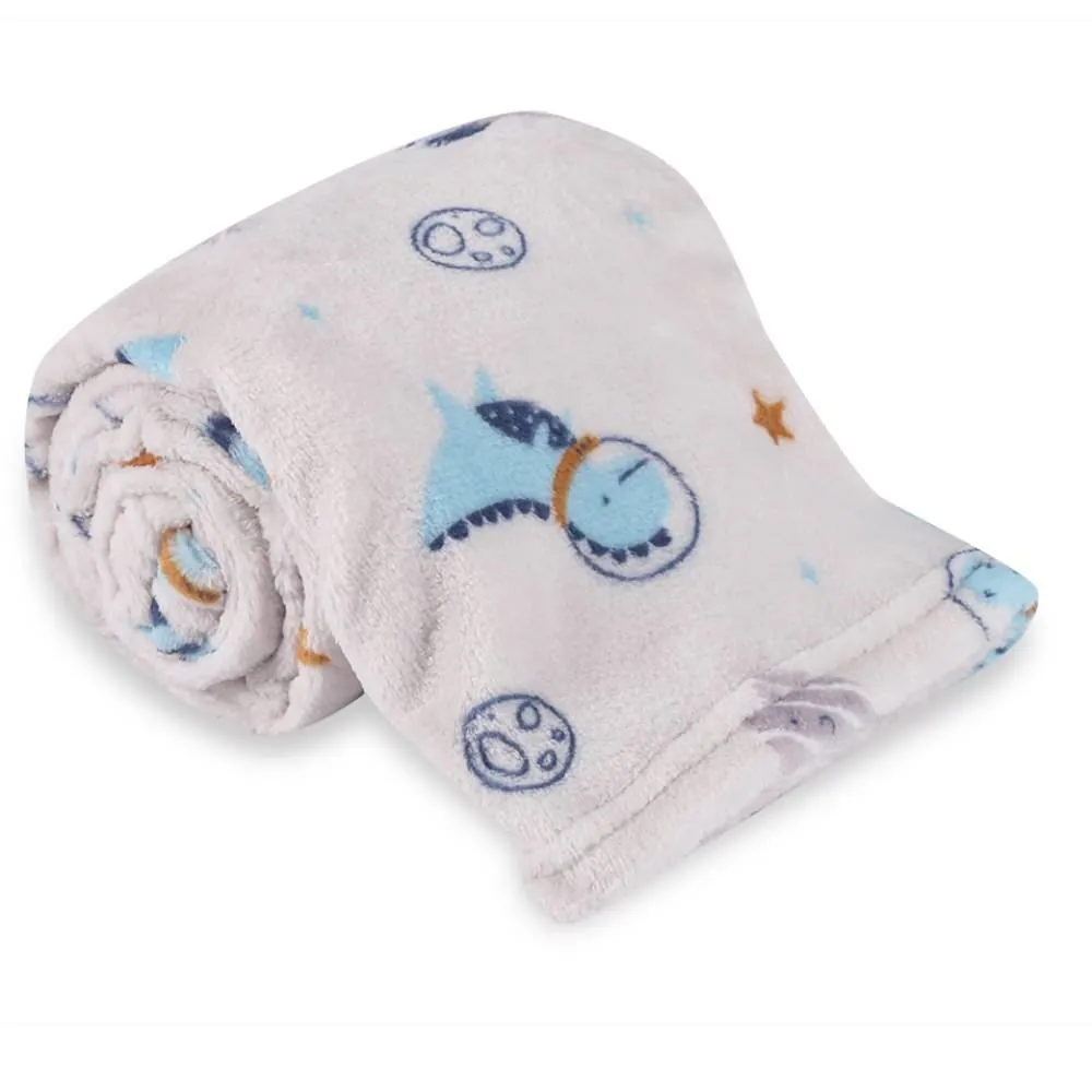 Manta de Bebê Microfibra 90X110 cm Baby 1 Peça - Dino Espacial