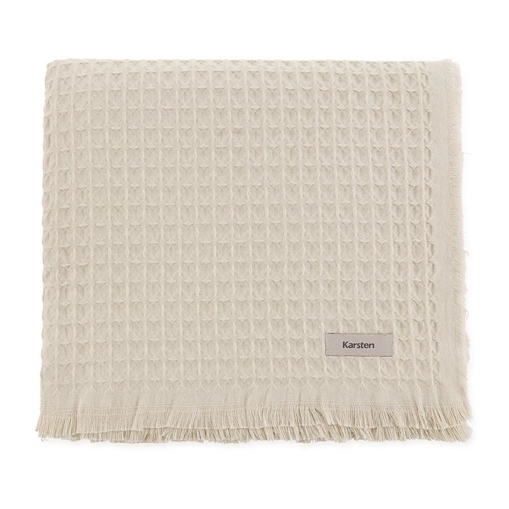 Manta Decorativa Denver 1,50X2,00 m 100% Algodão Karsten - Areia
