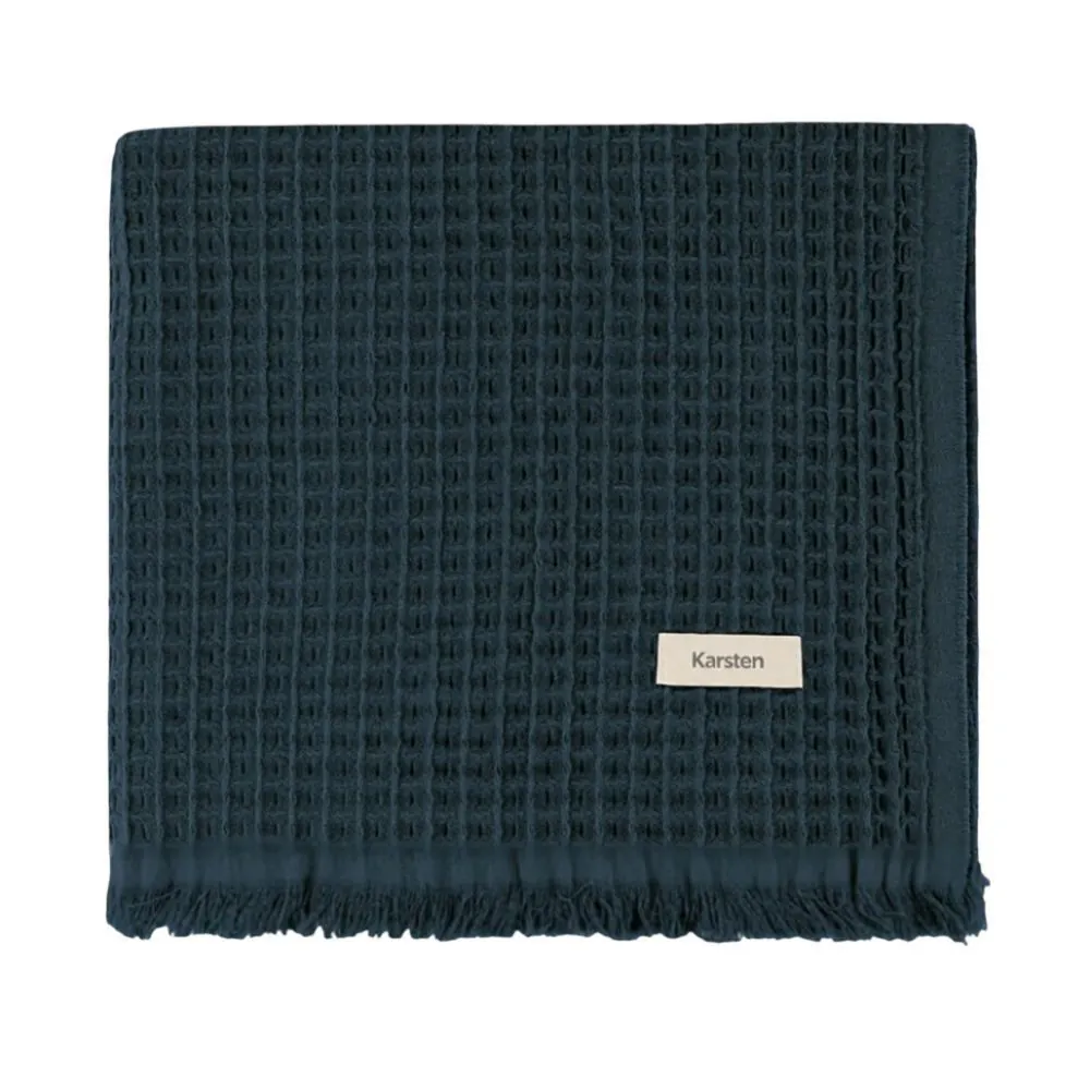 Manta Decorativa Denver 1,50X2,00 m 100% Algodão Karsten - Azul Petróleo