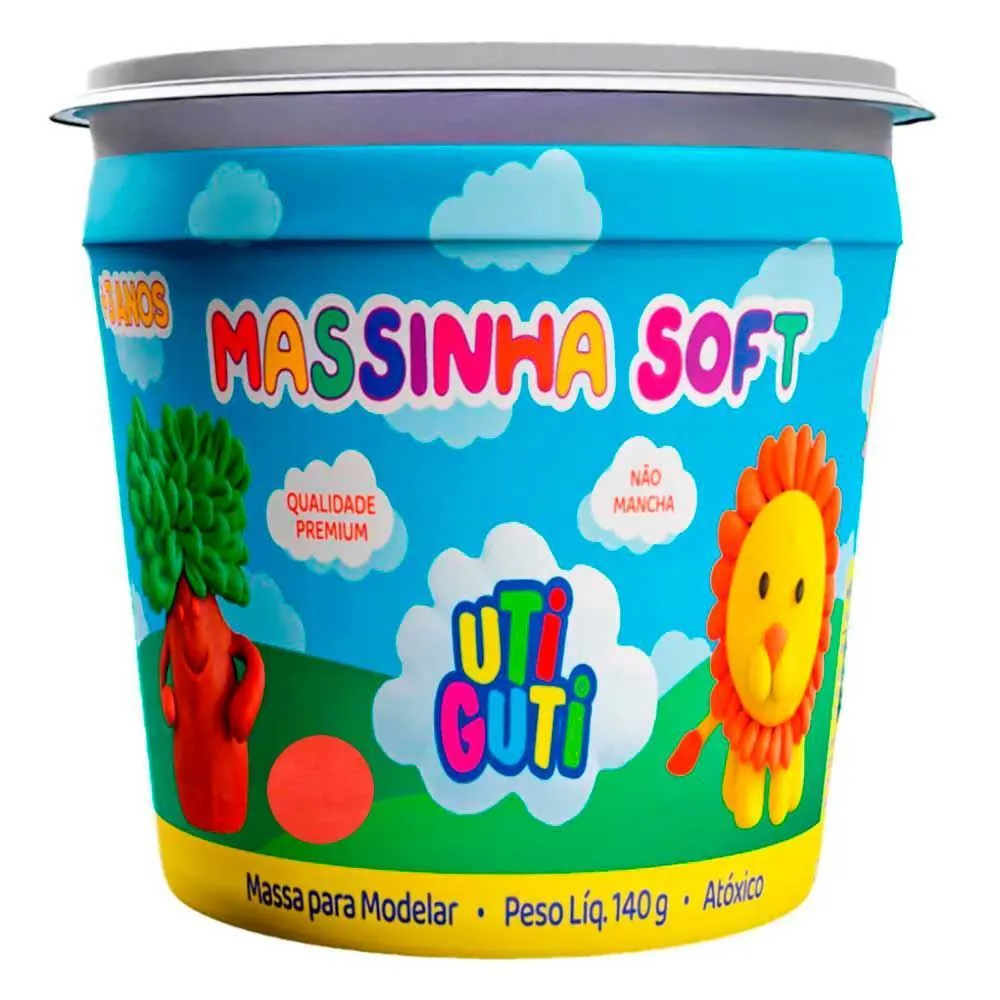 Massa de Modelar Pote 140G Uti Guti Canson - Vermelho