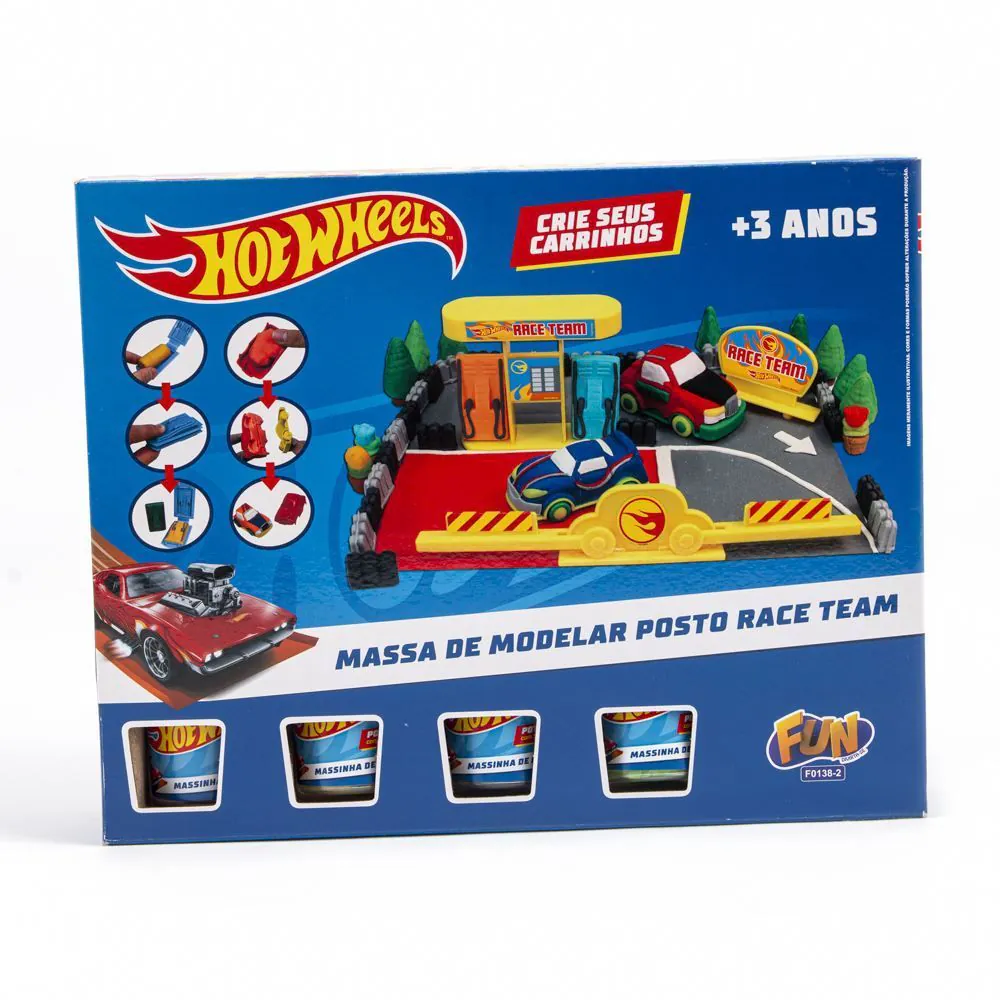 Massinha Hot Wheels Posto Race Team da Fun - F0138-2