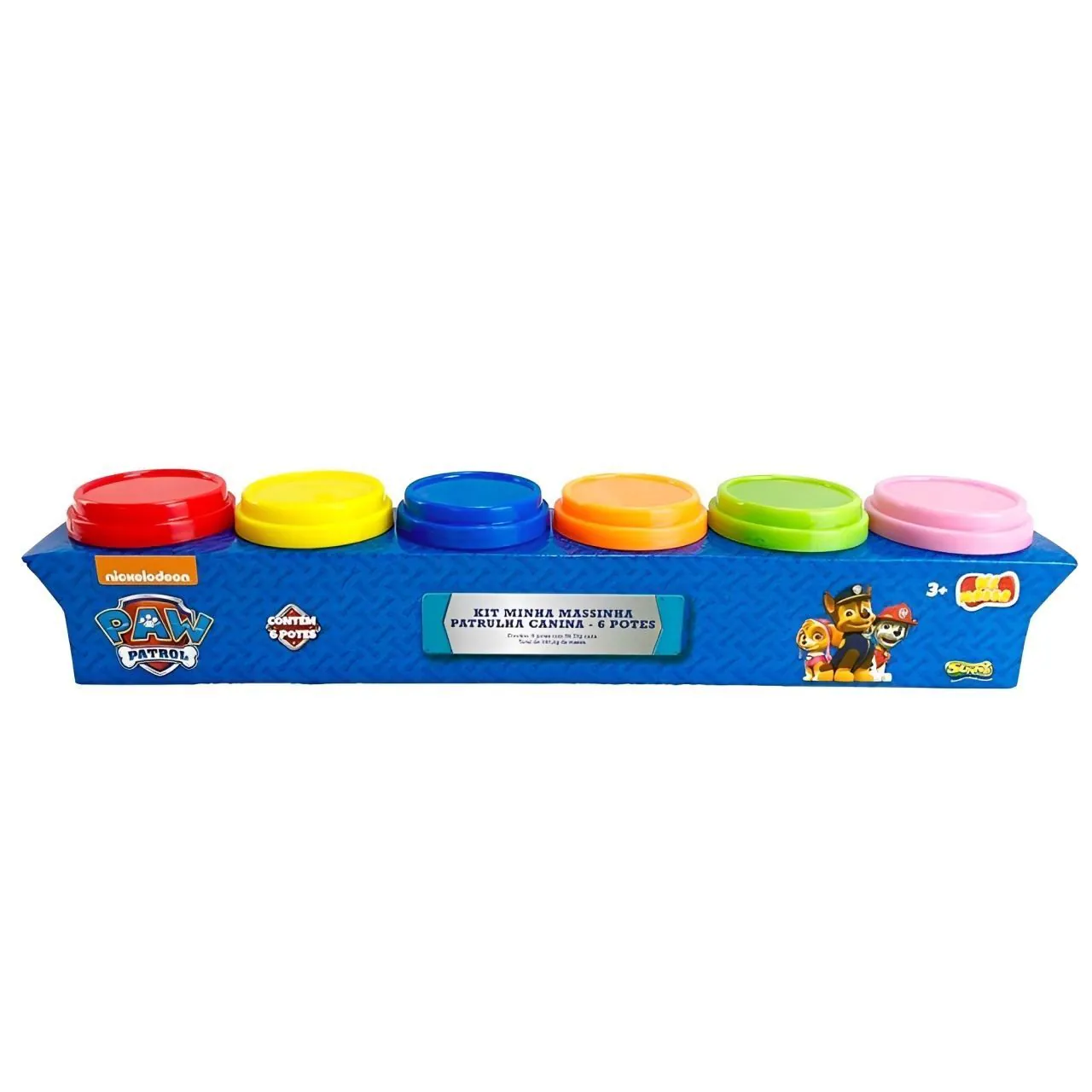 Massinha Patrulha Canina 6 Potes Sunny Brinquedos - 3041