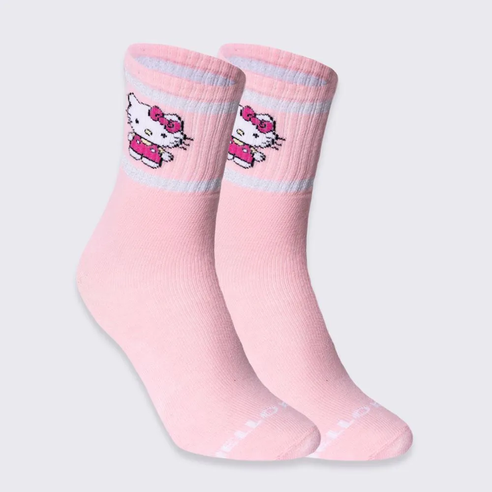 Meia Cano Longo Hello Kitty Sanrio - Rosa 39/43