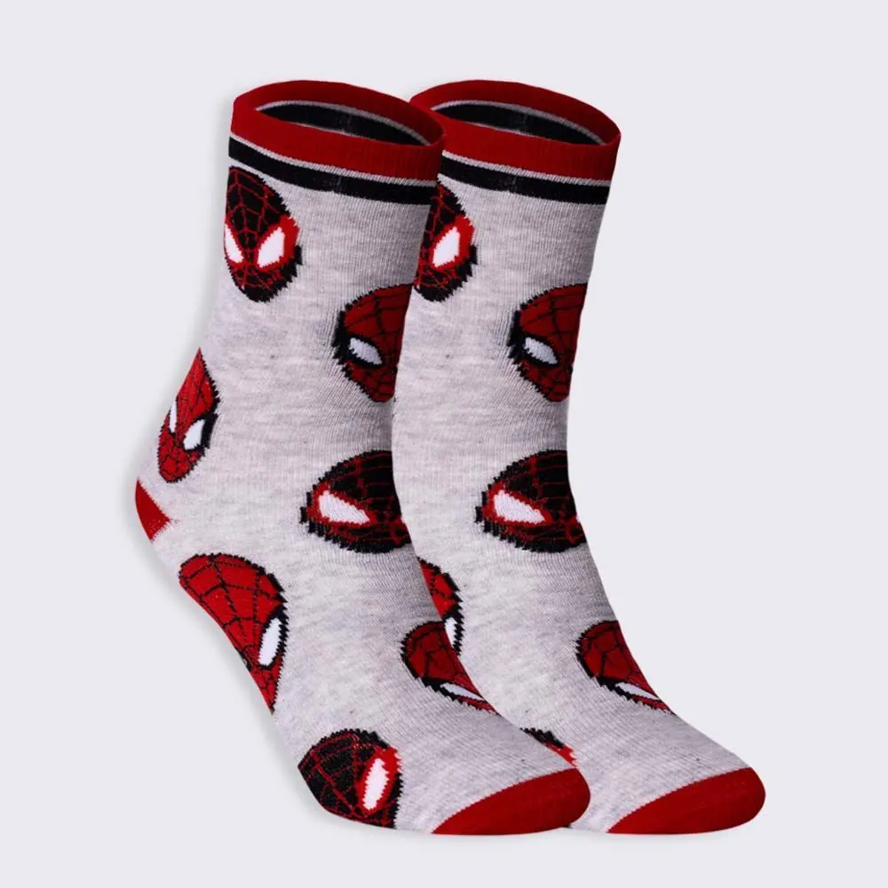 Meia Cano Longo Homem-Aranha Marvel - Cinza 39/43