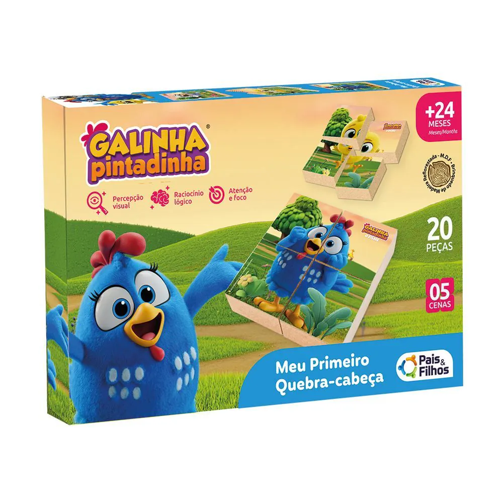 Meu Primeiro Quebra-Cabeça Galinha Pintadinha Pais & Filhos