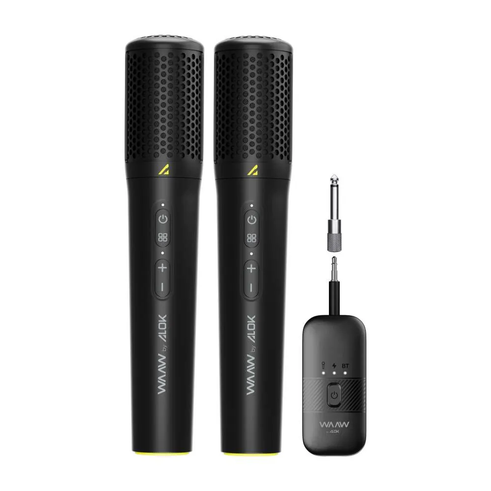 Microfone Wireless Bivolt Waaw Vocal 100 Pro Recarregável