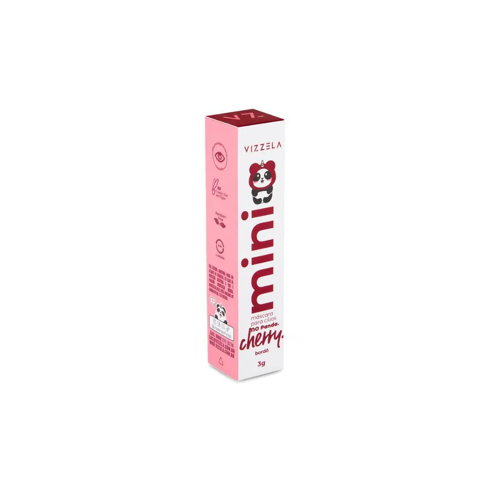 Mini Mascara para Cílios Vizzela Cor Cherry 3G