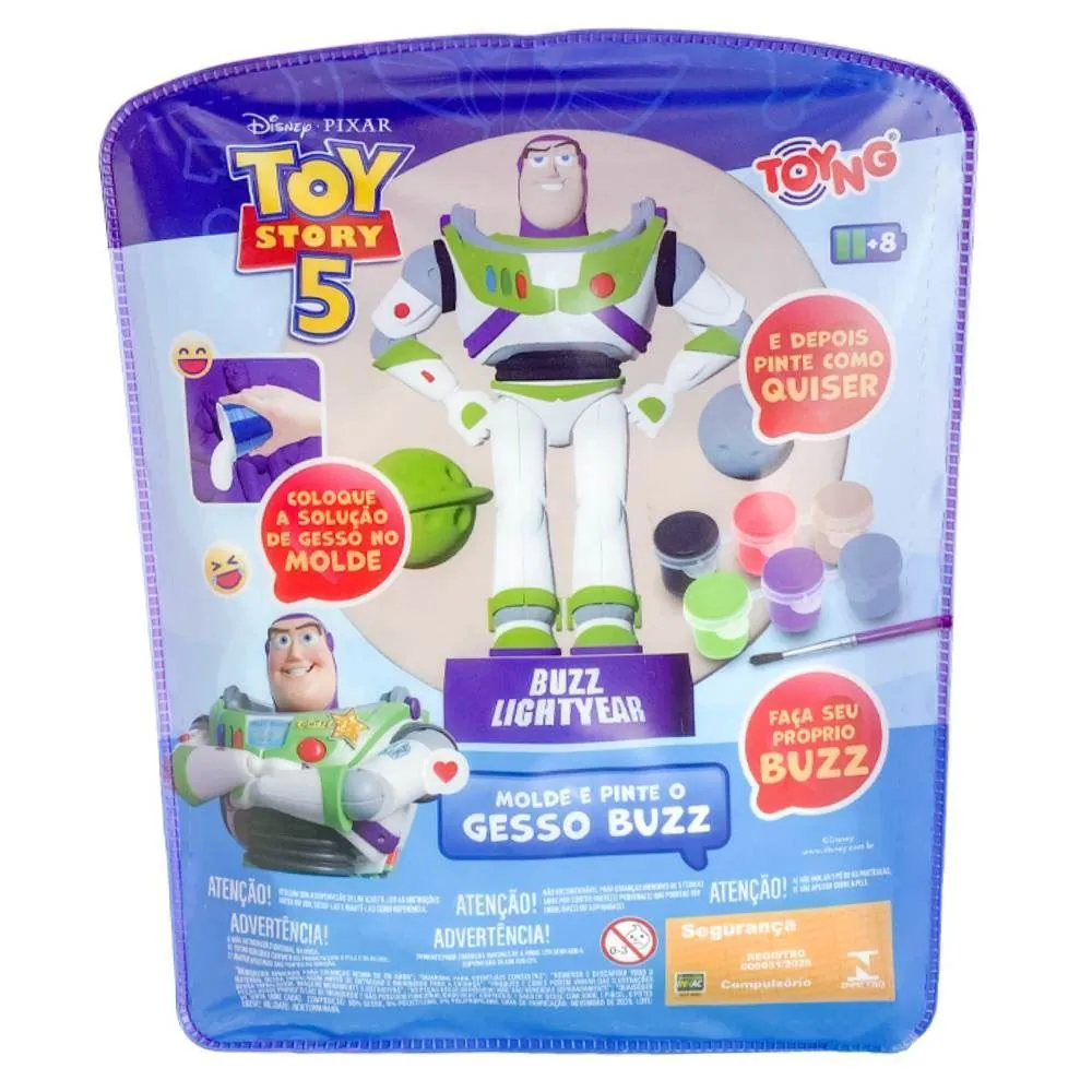 Molde e Pinte o Gesso Buzz Lightyear Toy Story Toyng