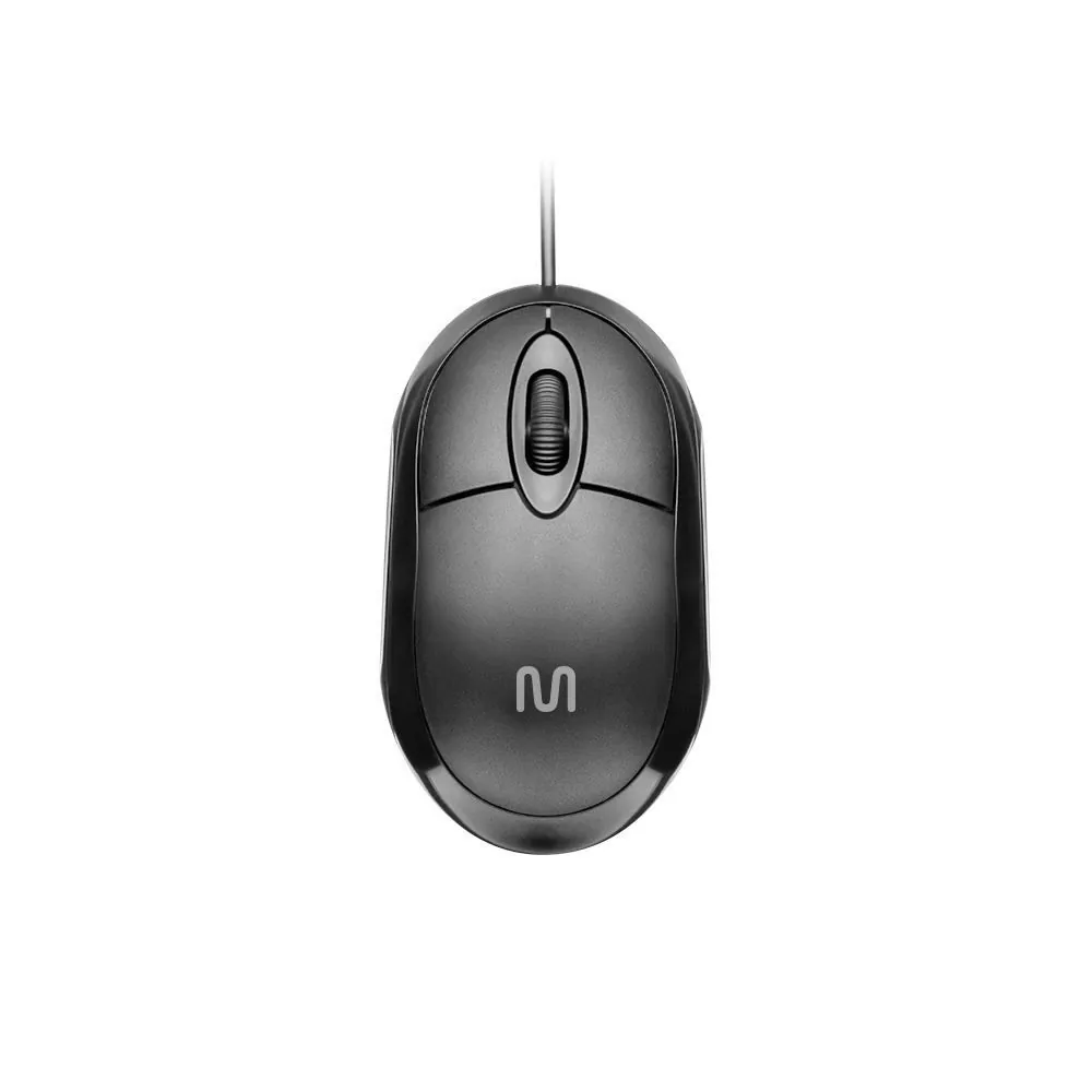 Mouse Multilaser Classic com Fio Entrada Usb Mo300 - Preto