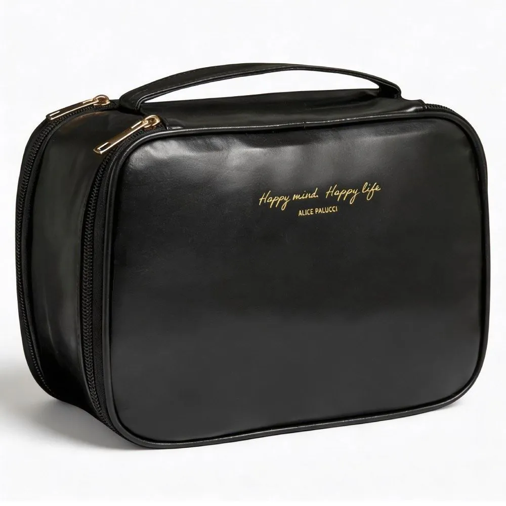 Necessaire com Duas Divisórias Alice Palucci - Preto U
