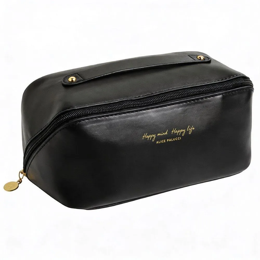 Necessaire Trapézio com Divisória Alice Palucci - Preto U