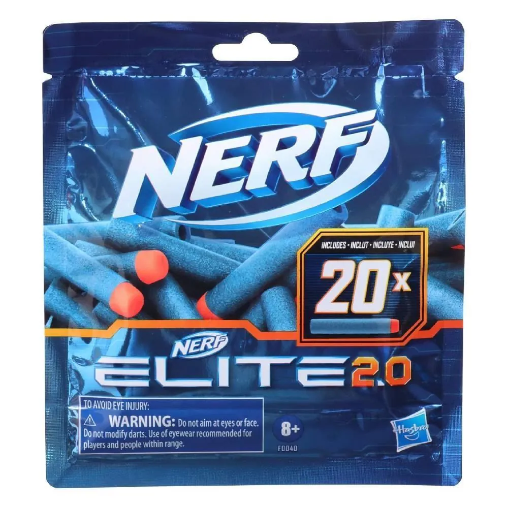 Nerf Elite 2.0 Refil com 20 Dardos Hasbro - F0040