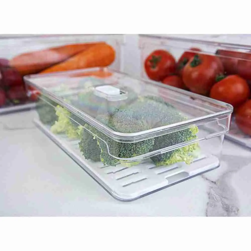 Organizador de Geladeira Martiplast Ou Clear Fresh 2,8 Litros - Natural