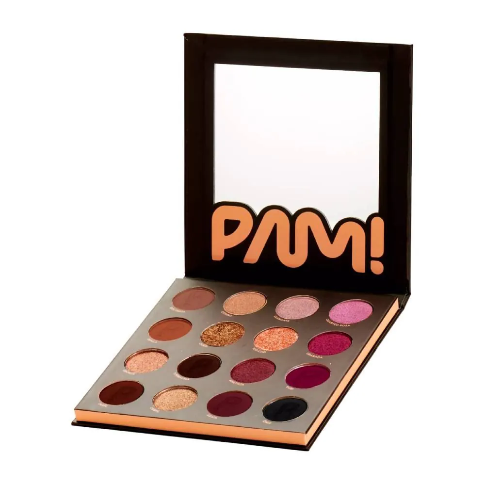Paleta de Sombras 16 Cores Pam By Pamella - 27,2g