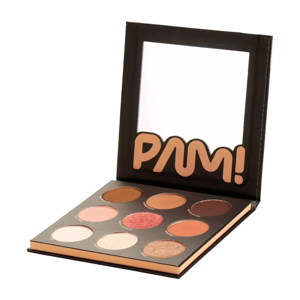 Paleta Multifuncional Contorno, Blush e Iluminador Pam By Pamella - 9 Cores