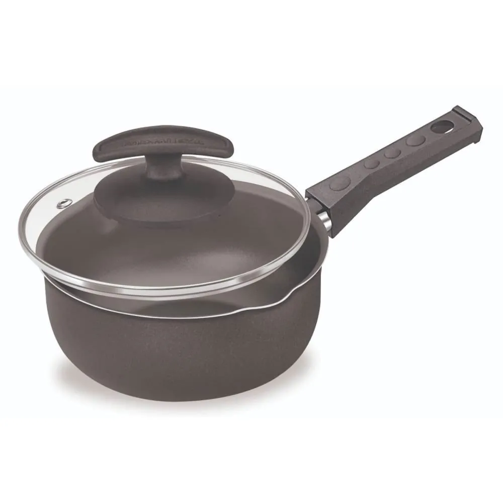 Panela de Alumínio Antiaderente com Tampa de Vidro 16Cm - Fortaleza